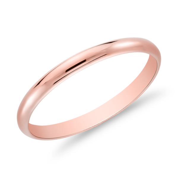 Classic Wedding Ring in 14k Rose Gold (2mm)