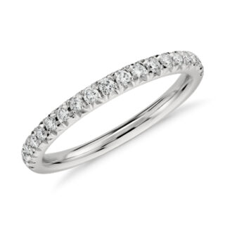 French Pave Diamond Ring in Platinum (1/4 ct. tw.)