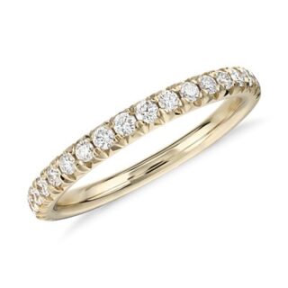 French Pave Diamond Ring in 14k Yellow Gold (1/4 ct. tw.)