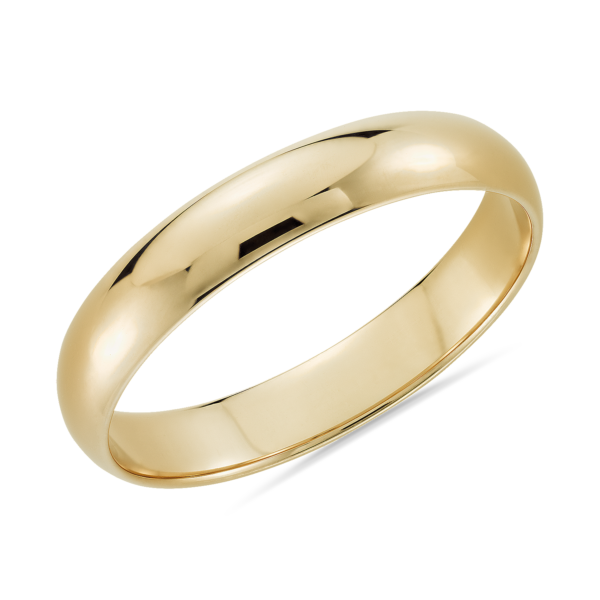 Classic Wedding Ring in 14k Yellow Gold (4mm)