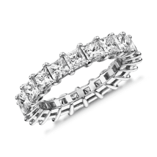 Princess Cut Diamond Eternity Ring in Platinum (4.0 ct. tw.)