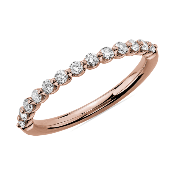 Floating Diamond Wedding Ring in 14k Rose Gold (1/3 ct. tw.)