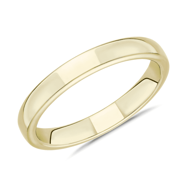 Skyline Comfort Fit Wedding Ring in 14k Yellow Gold (3mm)