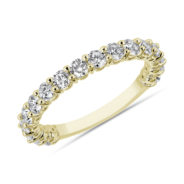 Comfort Fit Round Brilliant Diamond Anniversary Ring in 14k Yellow Gold (1 ct. tw.)