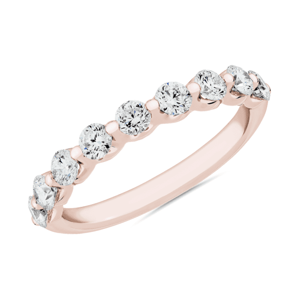 Floating Diamond Wedding Ring in 14k Rose Gold (3/4 ct. tw.)