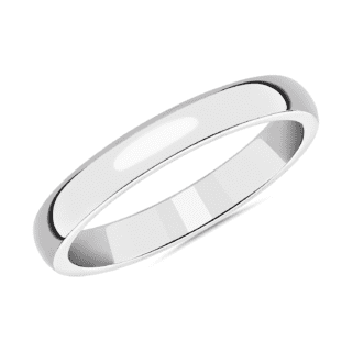 Mid-weight Comfort Fit Wedding Band in Platinum (3mm)