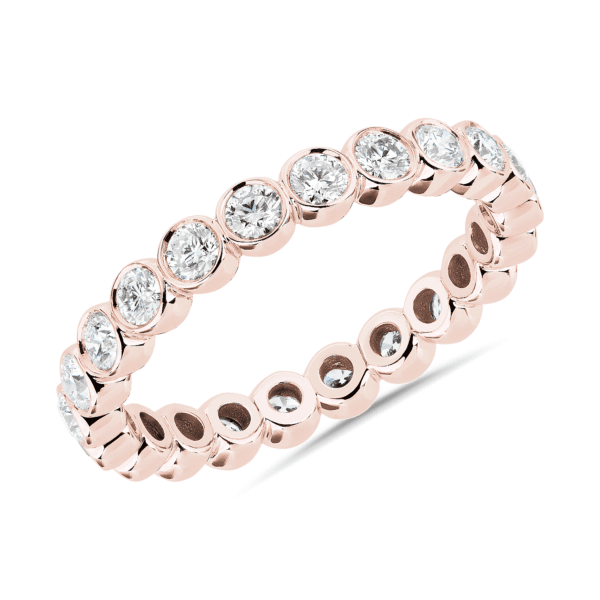 Bezel-Set Diamond Eternity Ring in 14k Rose Gold (1 ct. tw.)