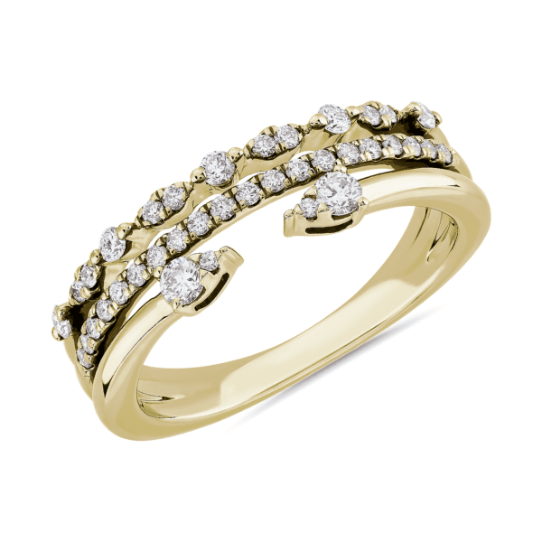 Open Stacked Diamond Band in 14k Yellow Gold (1/3 ct. tw.)